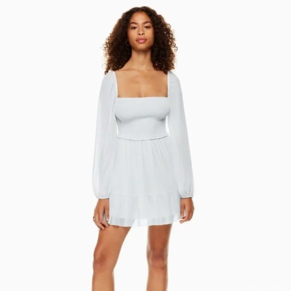Aritzia Wilfred Women's Tempest Mini Dress in Snowmelt Blue | XL